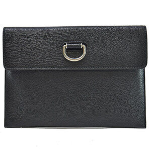 Burberry silver Shoulder bag black clutch metal leather